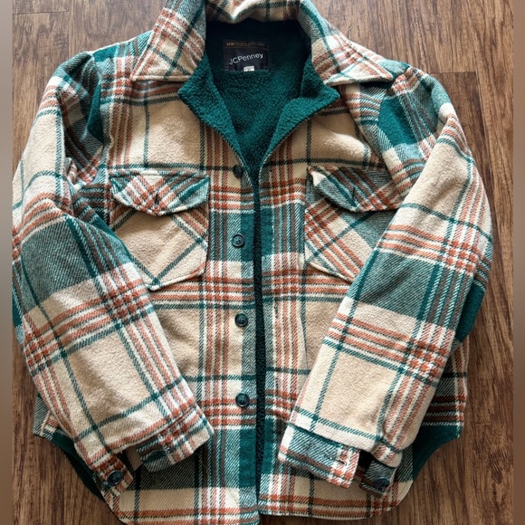 jcpenney Jackets & Blazers - Vintage JCPenney Teal Sherpa Jacket